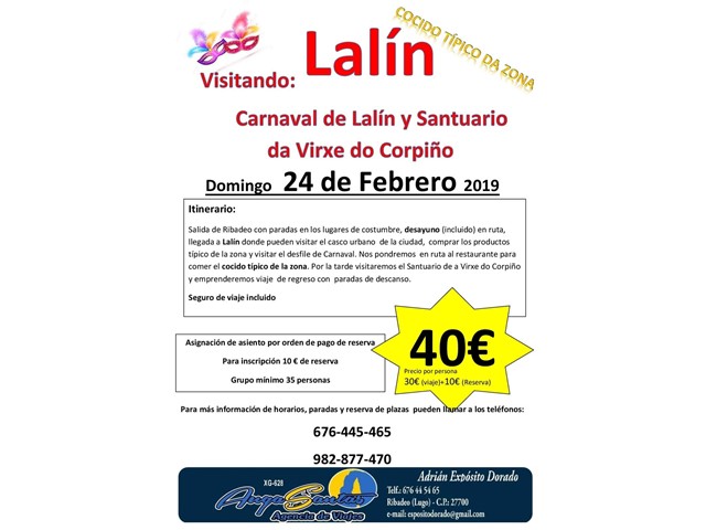 Cocido de Lalín, Carnavales e Santuario da Virxe do Corpiño  