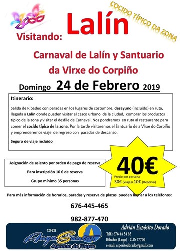 Cocido de Lalín, Carnavales e Santuario da Virxe do Corpiño  